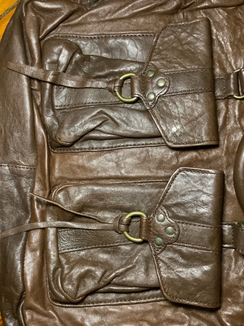 NWOT Y2K VTG Abaco Paris Leather Satchel - Picture 9 of 16